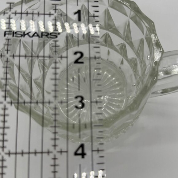 Vintage Jeannette Glass Co. Windsor Diamond Pattern Clear Pitcher - Picture 6 of 10